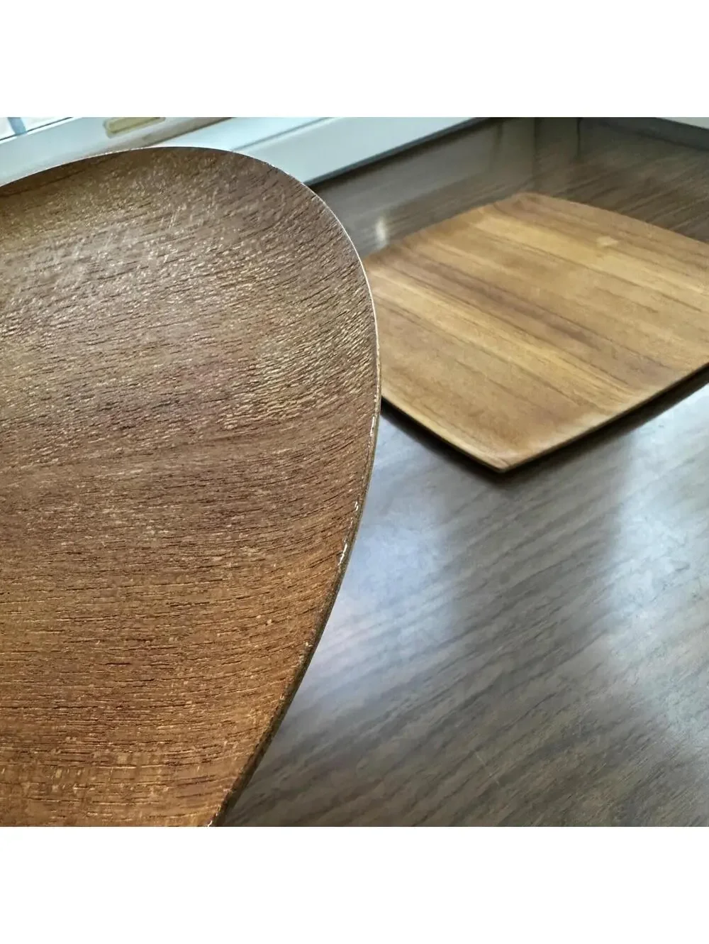 Shigemichi Aomine Teak Tray Plate Japan MCM Eames Nelson Round And Square Lot 2